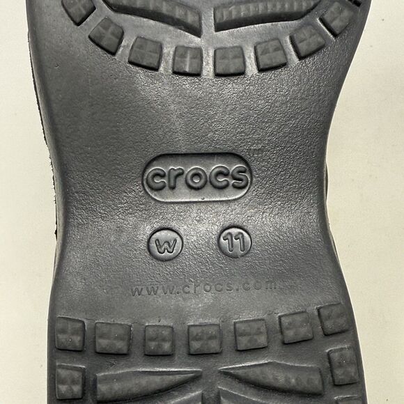 Crocs Meleen Twist Slide Sandals Womens 11 Black Open Toe Casual Comfort - Picture 15 of 15